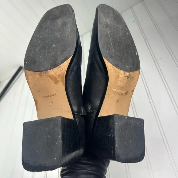 & Other Stories Black Leather Chunky Heel Ankle Boots Womenโs Size 6 $245 - Picture 7 of 12